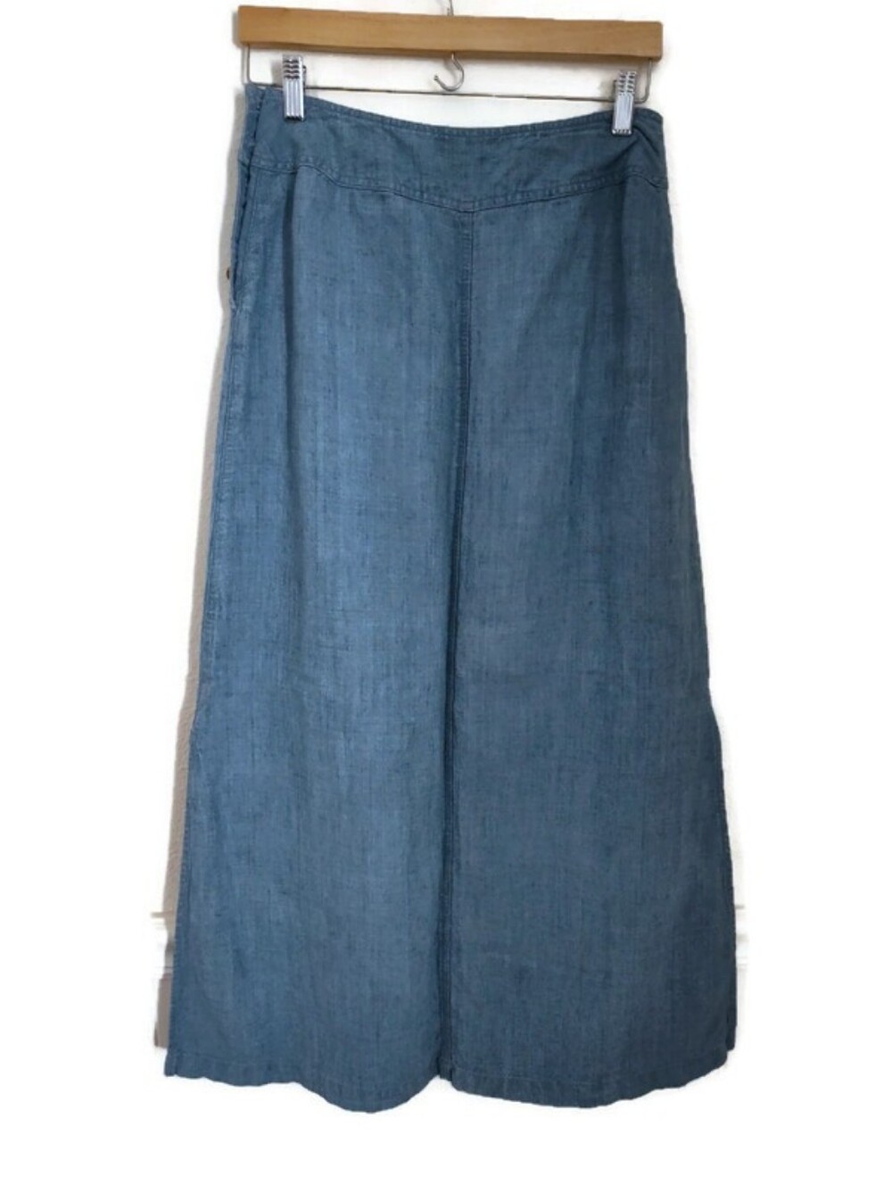 Womens Blue Linen Jones New York Sport A Line Skirt Size 8= Medium
